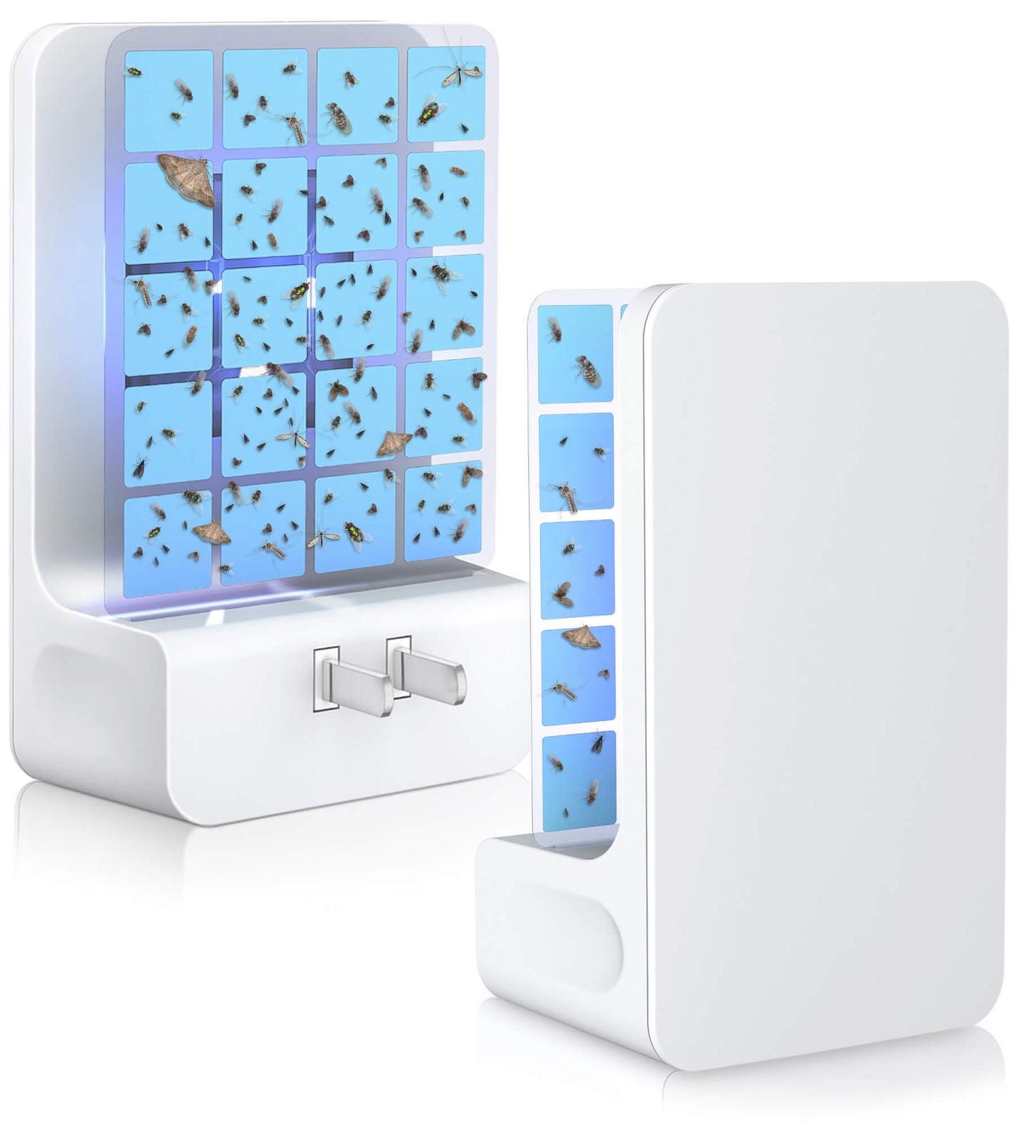Double-Sided Indoor Flying Insect Trap - Plug-in Bug Catcher for Flies, Mosquitoes, Moths & More