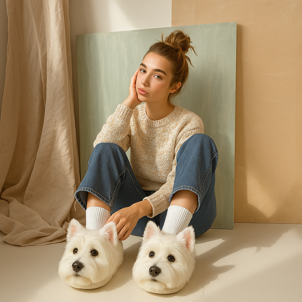 🐕Super Realistic Dog Plush Slippers — Feel Like Walking with Your Dog Every Step