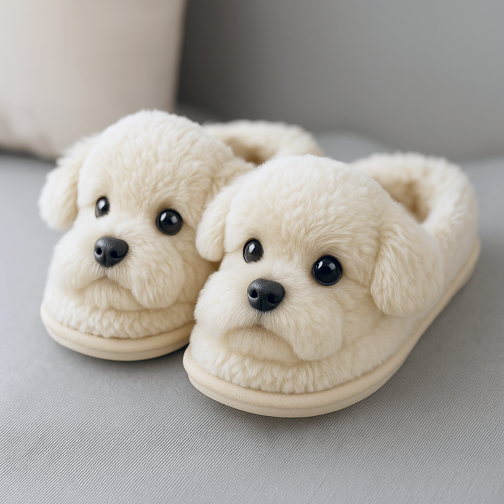 🐕Super Realistic Dog Plush Slippers — Feel Like Walking with Your Dog Every Step