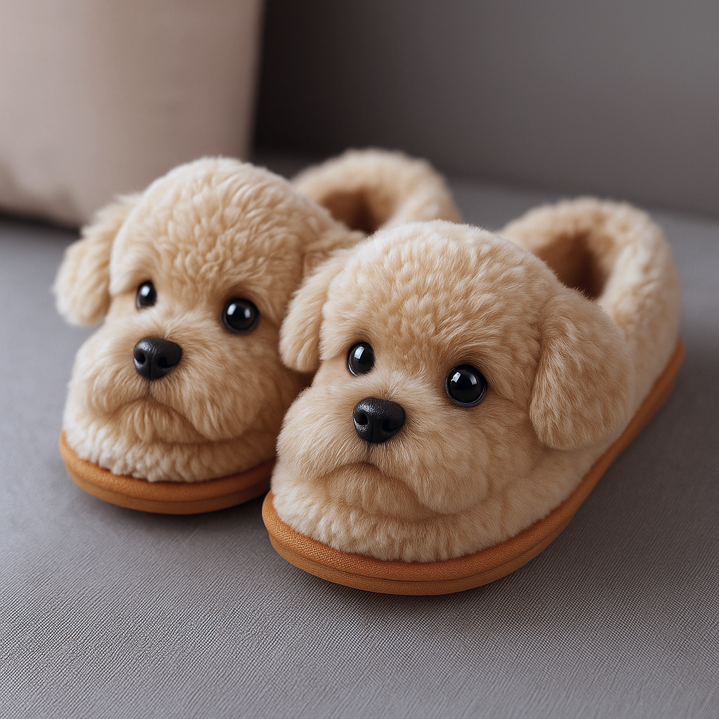 🐕Super Realistic Dog Plush Slippers — Feel Like Walking with Your Dog Every Step