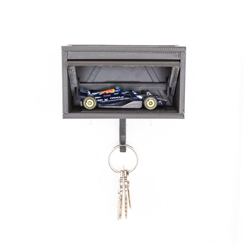 Car Garage Key Holder with Opening Door