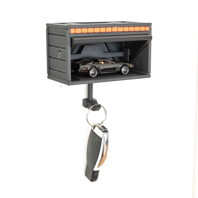 Car Garage Key Holder with Opening Door