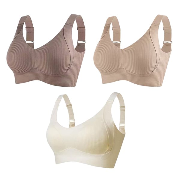 Last Day -🏆️Women's Ribbed Push Up Adjustable Wireless Bra