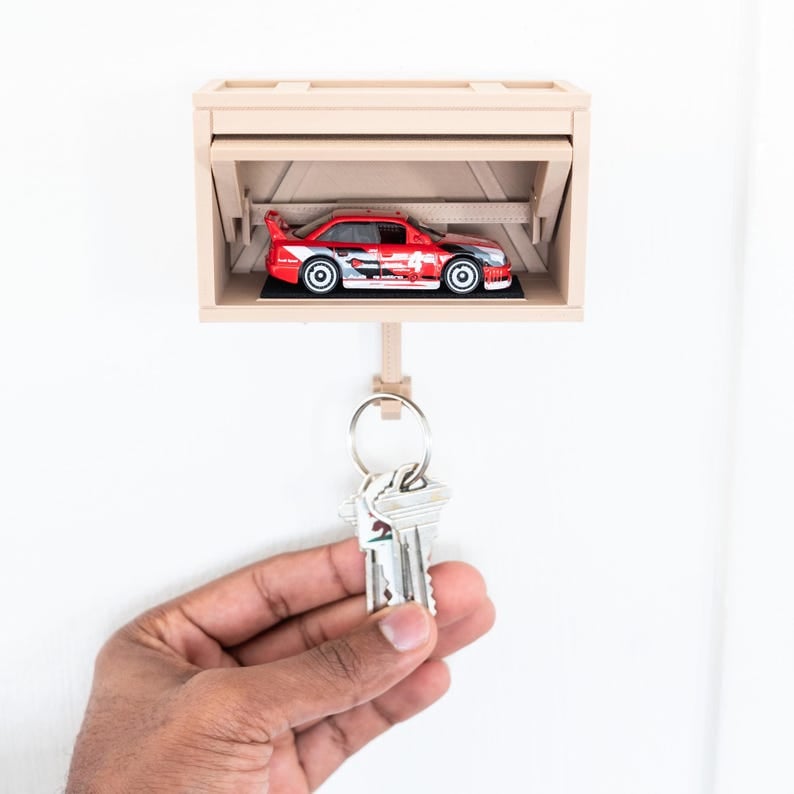 Car Garage Key Holder with Opening Door