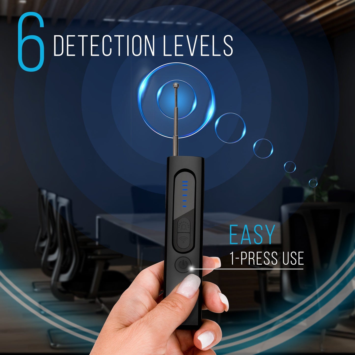 Hidden Camera Detector (MilitaryGrade, with Built-In RF And GPsTracking Detection)
