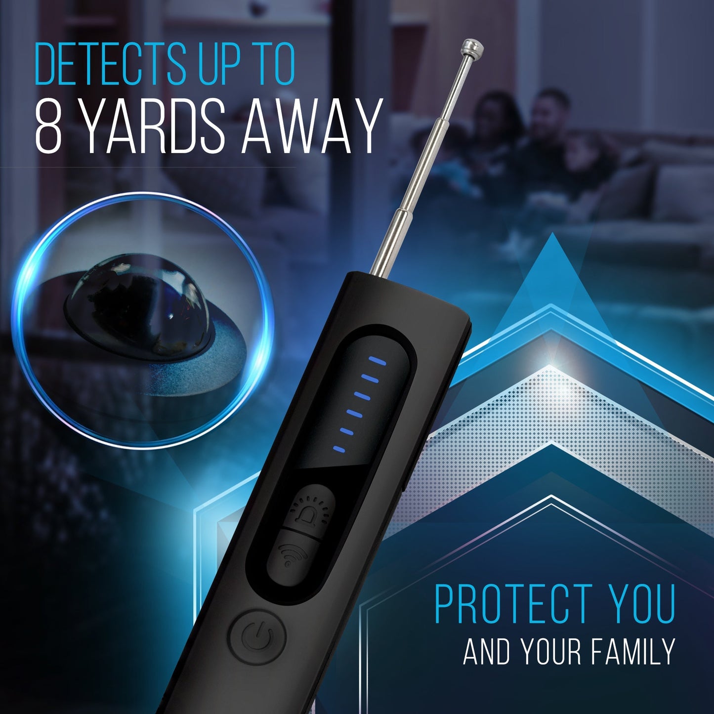Hidden Camera Detector (MilitaryGrade, with Built-In RF And GPsTracking Detection)