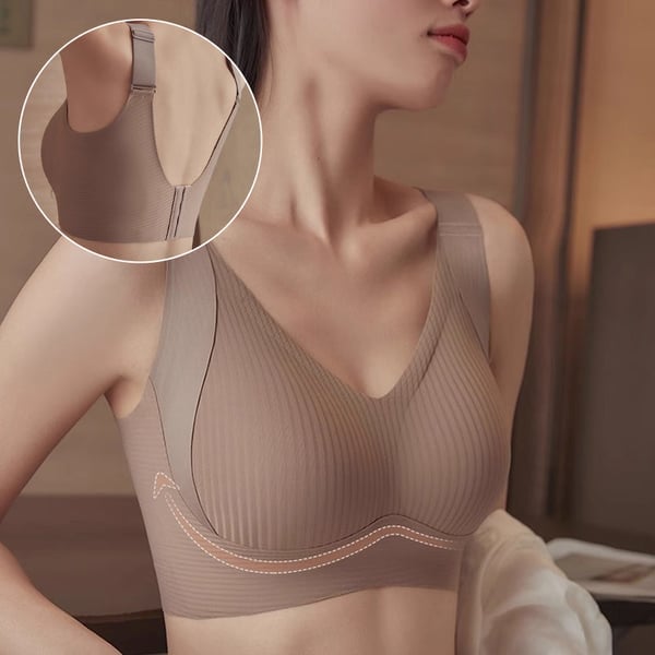 Last Day -🏆️Women's Ribbed Push Up Adjustable Wireless Bra