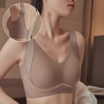 Last Day -🏆️Women's Ribbed Push Up Adjustable Wireless Bra