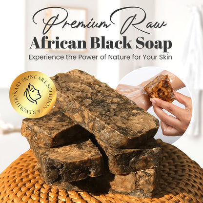 Premium Raw African Black Soap - Experience the Power of Nature for Your Skin