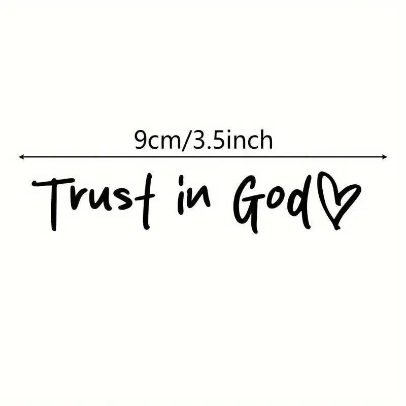 Trust in God Car Rearview Mirror Sticker, Car Rearview Mirror Decal,  Inspirational Vinyl Sticker, Ideal Christian Gift