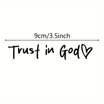 Trust in God Car Rearview Mirror Sticker, Car Rearview Mirror Decal,  Inspirational Vinyl Sticker, Ideal Christian Gift