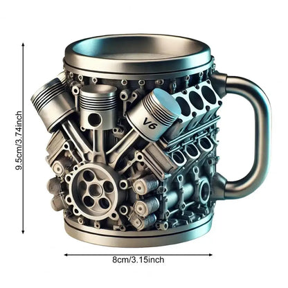 Car Lover's Mechanical Steam Engine Coffee Mug